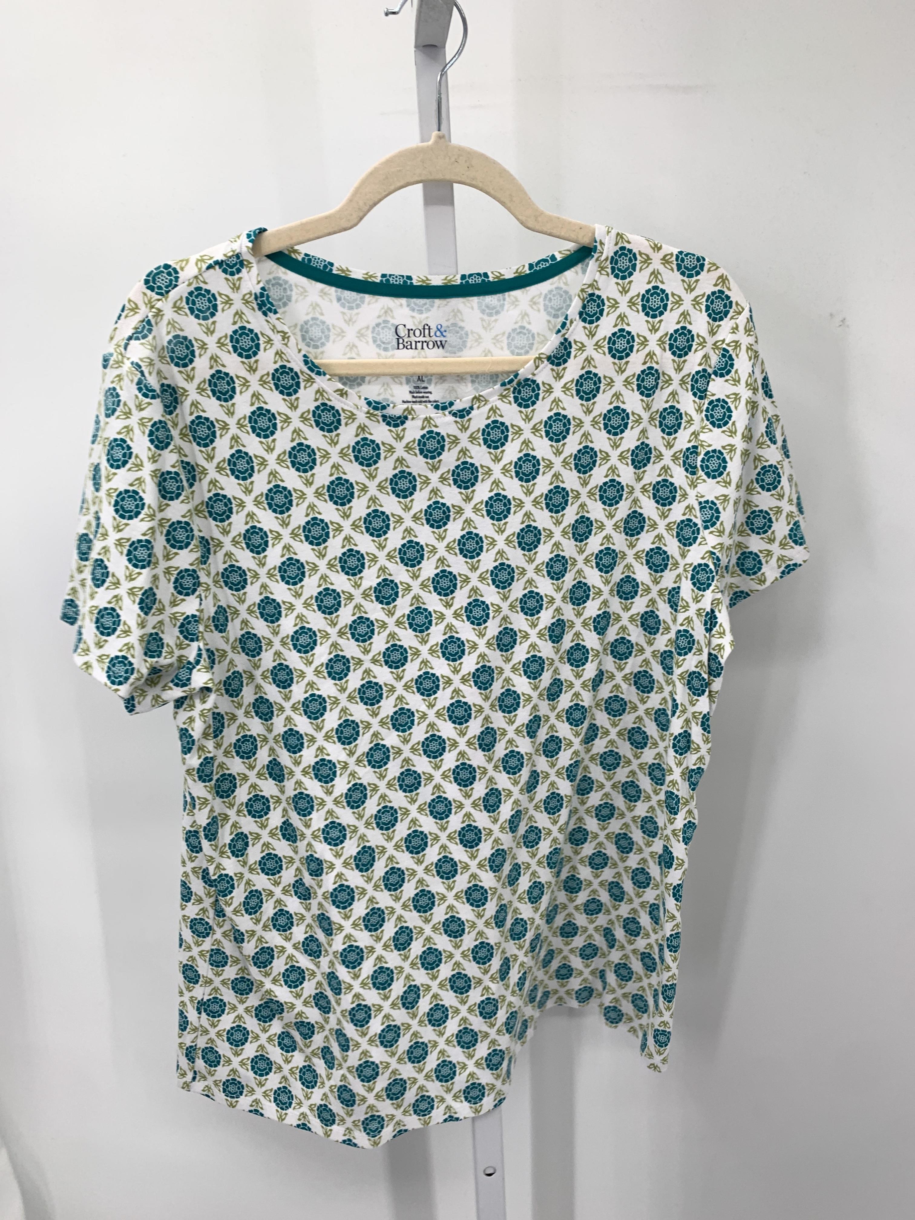 Croft & Barrow Size Extra Large Misses Short Sleeve Shirt