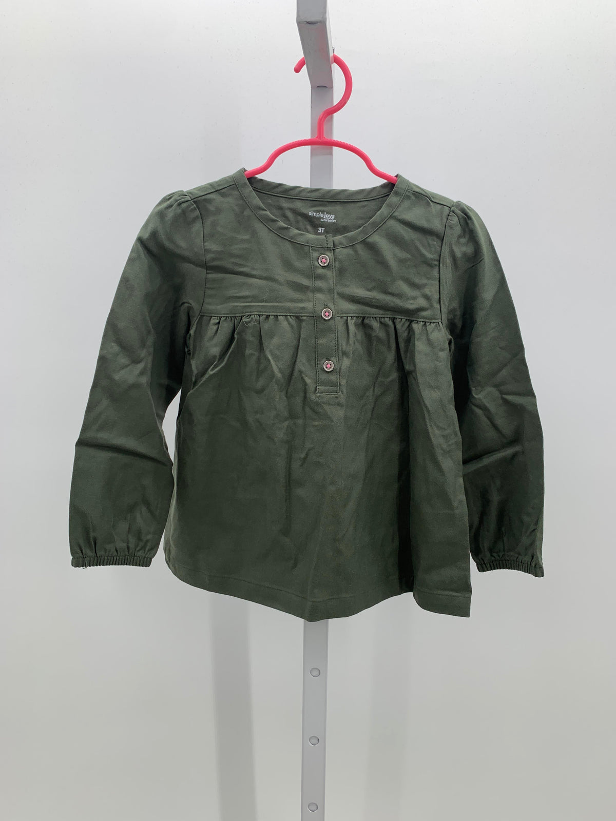 Simple Joys Size 3T Girls Long Sleeve Shirt