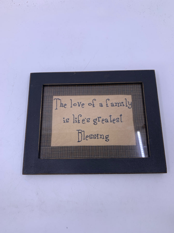 THE LOVE OF A FAMILY WALL HANGING.