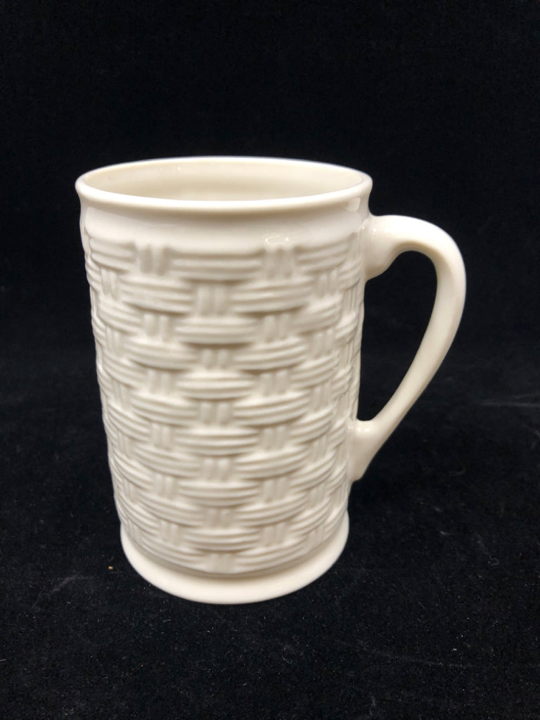 WOVEN STYLE "HIMSELF" IRISH MUG BELLEEK.