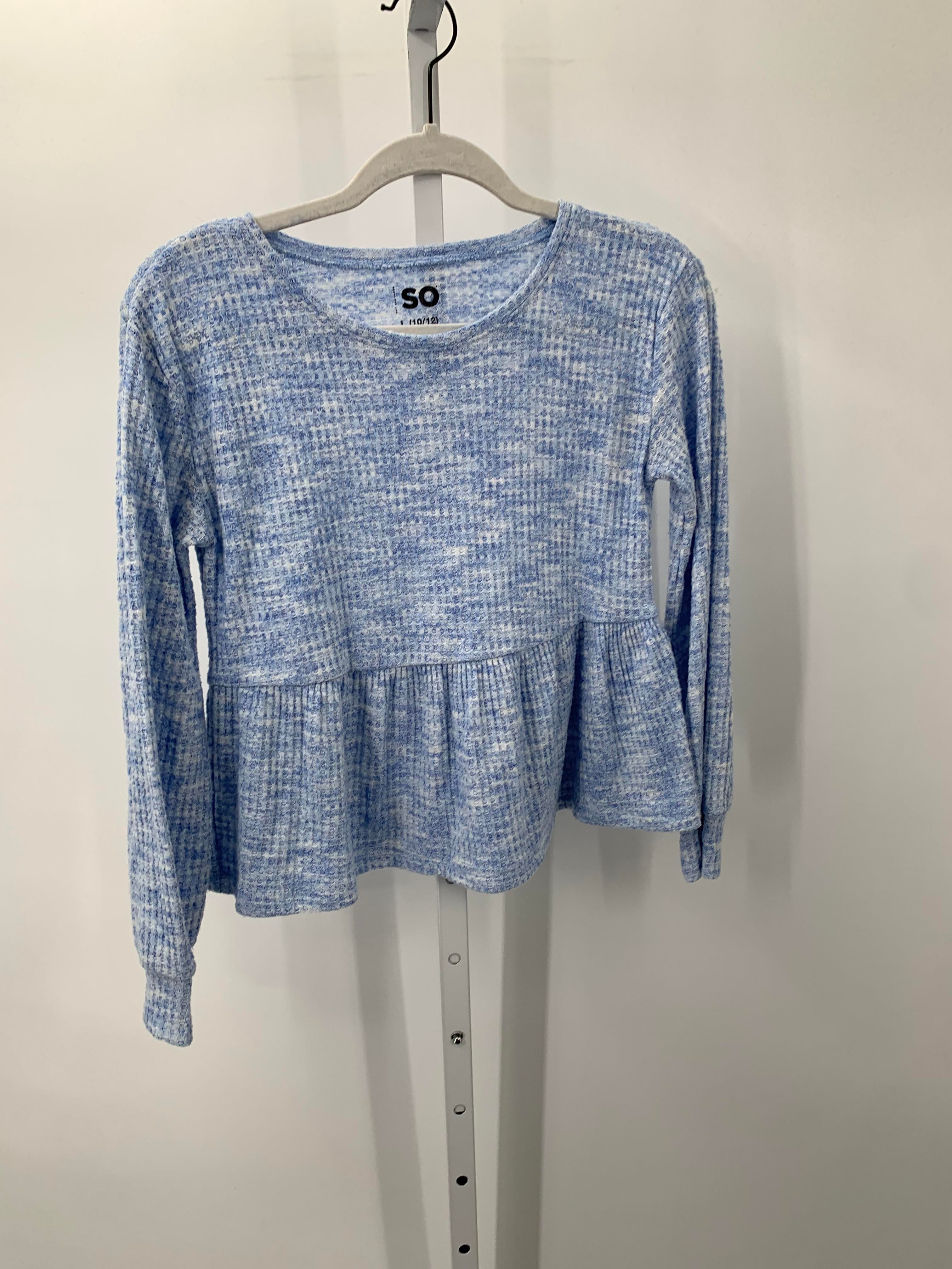 SO Size 10-12 Girls Long Sleeve Shirt