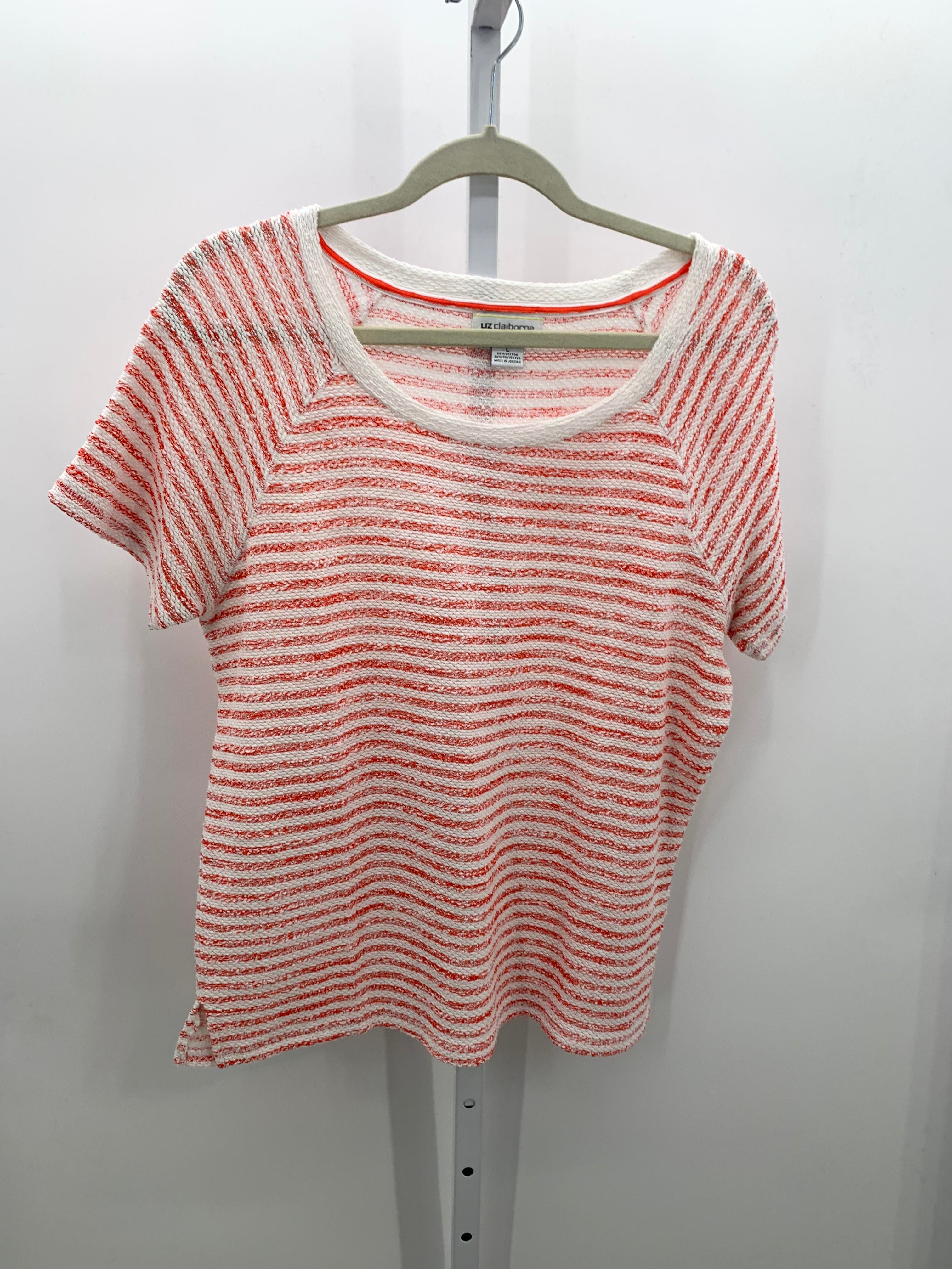 Liz Claiborne Size Large Misses Short Slv Sweater