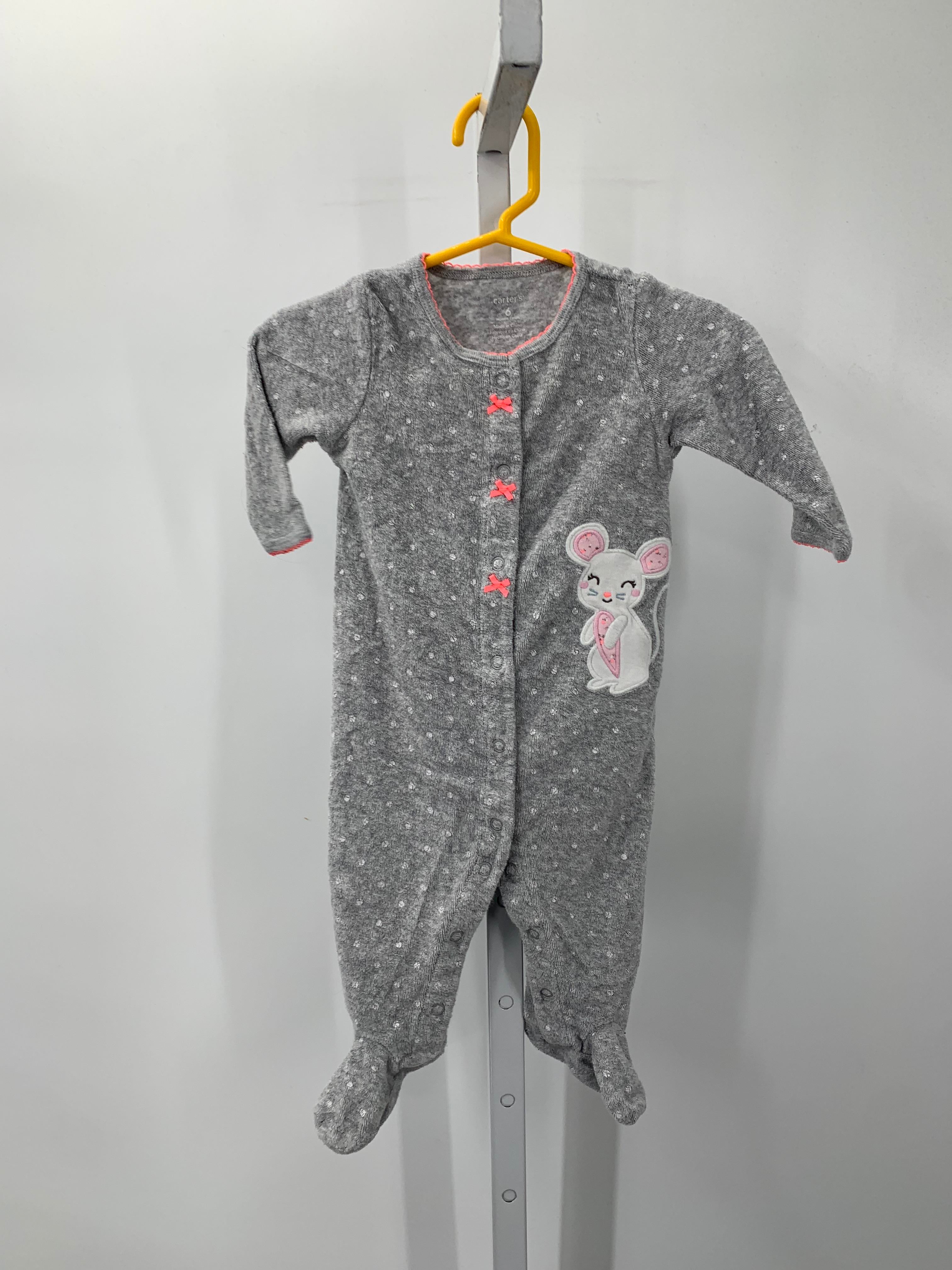 Carters Size 6 Months Girls Long Slv. Romper