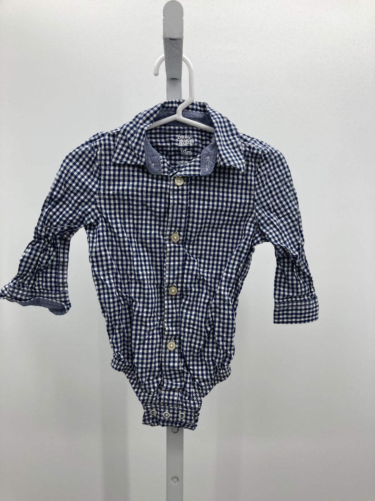 NAVY/ WHITE CHECK BUTTON DOWN