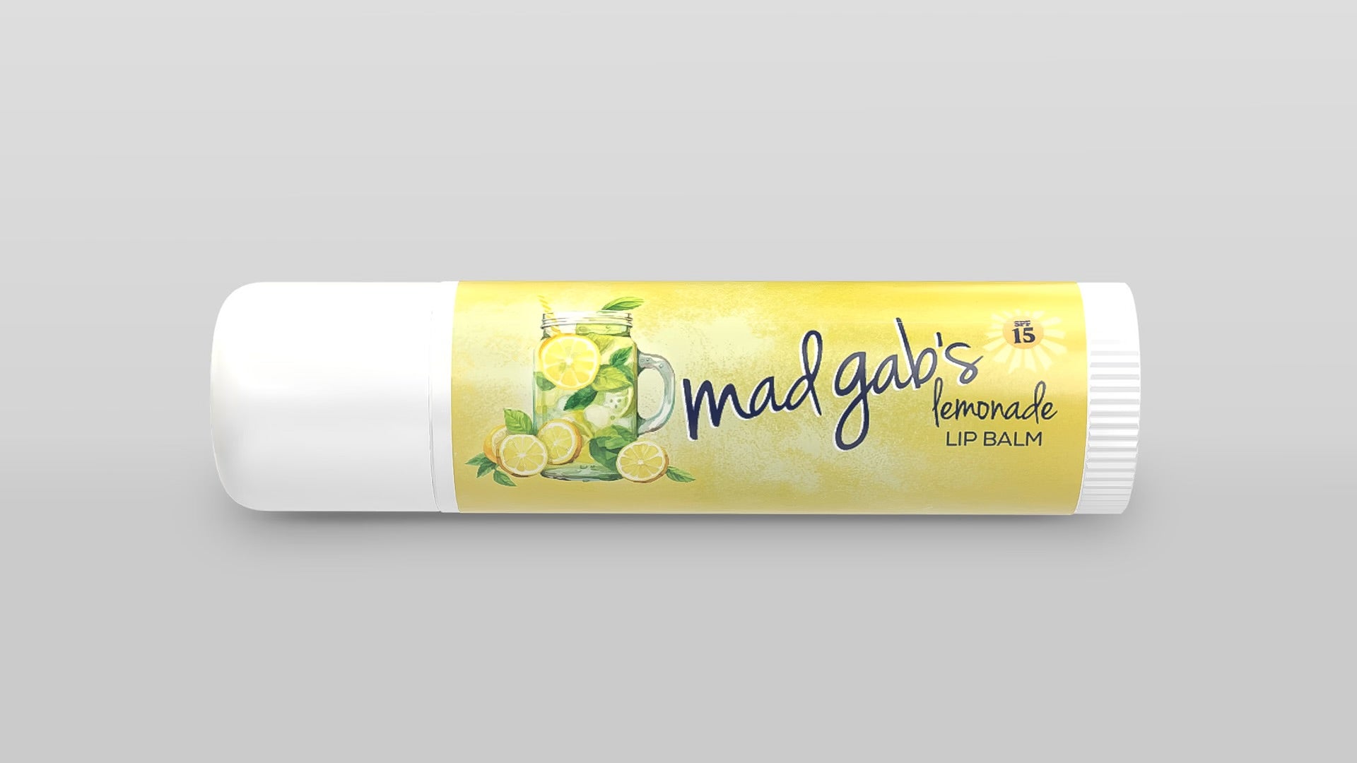 New Mad Gabs Lemonade SPF-15 Lip Balm