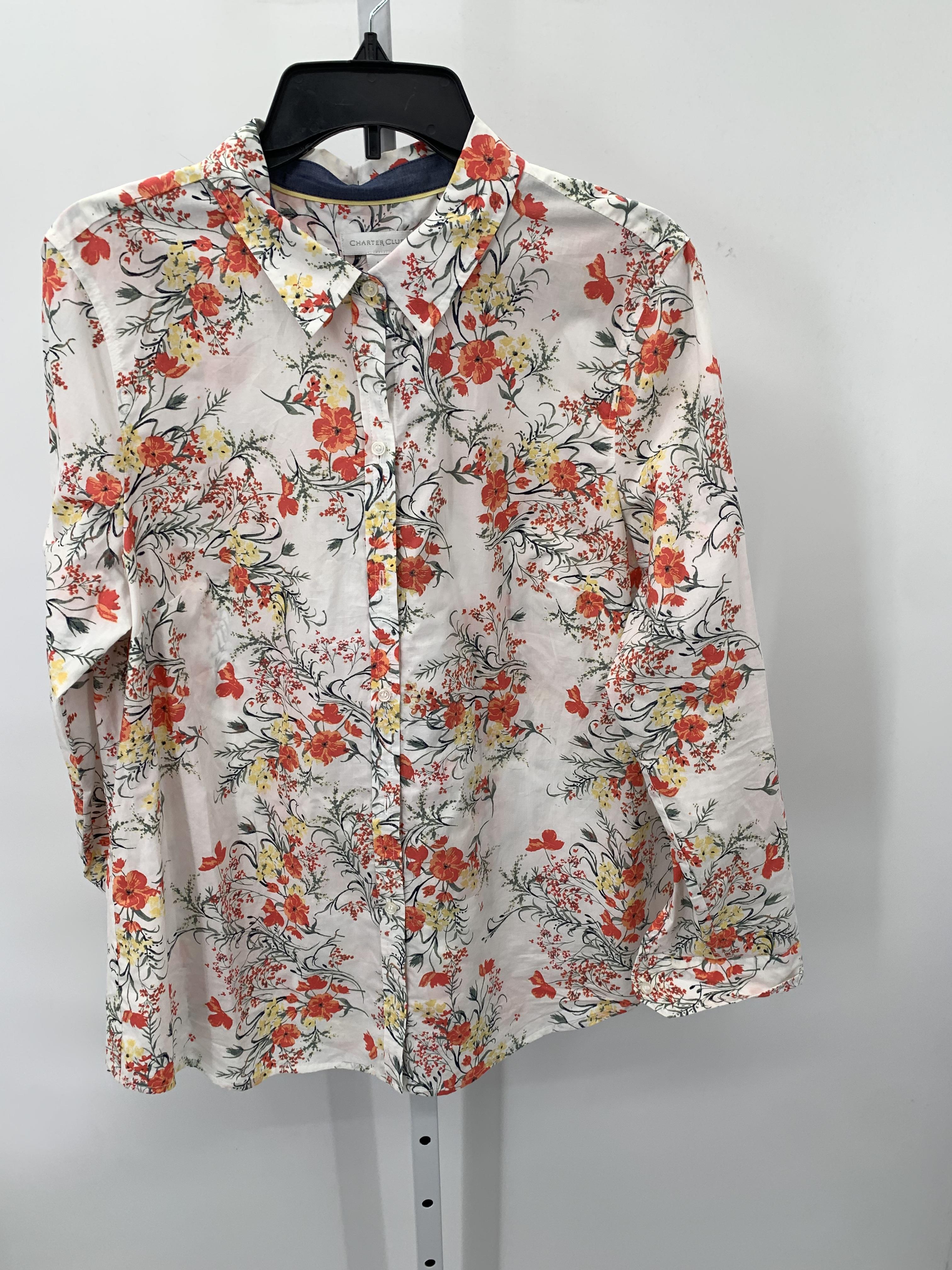 Charter Club Size Large Misses Long Sleeve Shirt