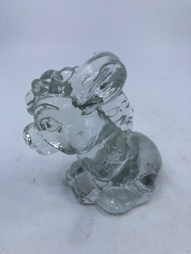 VTG GLASS SITTING DONKEY.