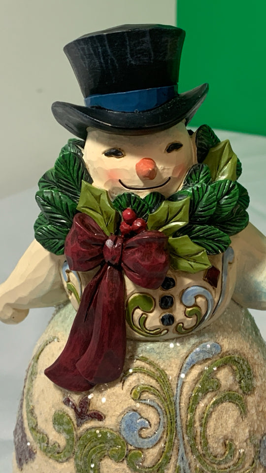 JIM SHORE GLITTER SNOWMAN- BE JOYFUL ALWAYS.