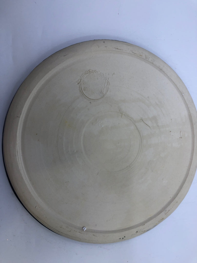 WATER COLOR CERAMIC ROUND SERVER.