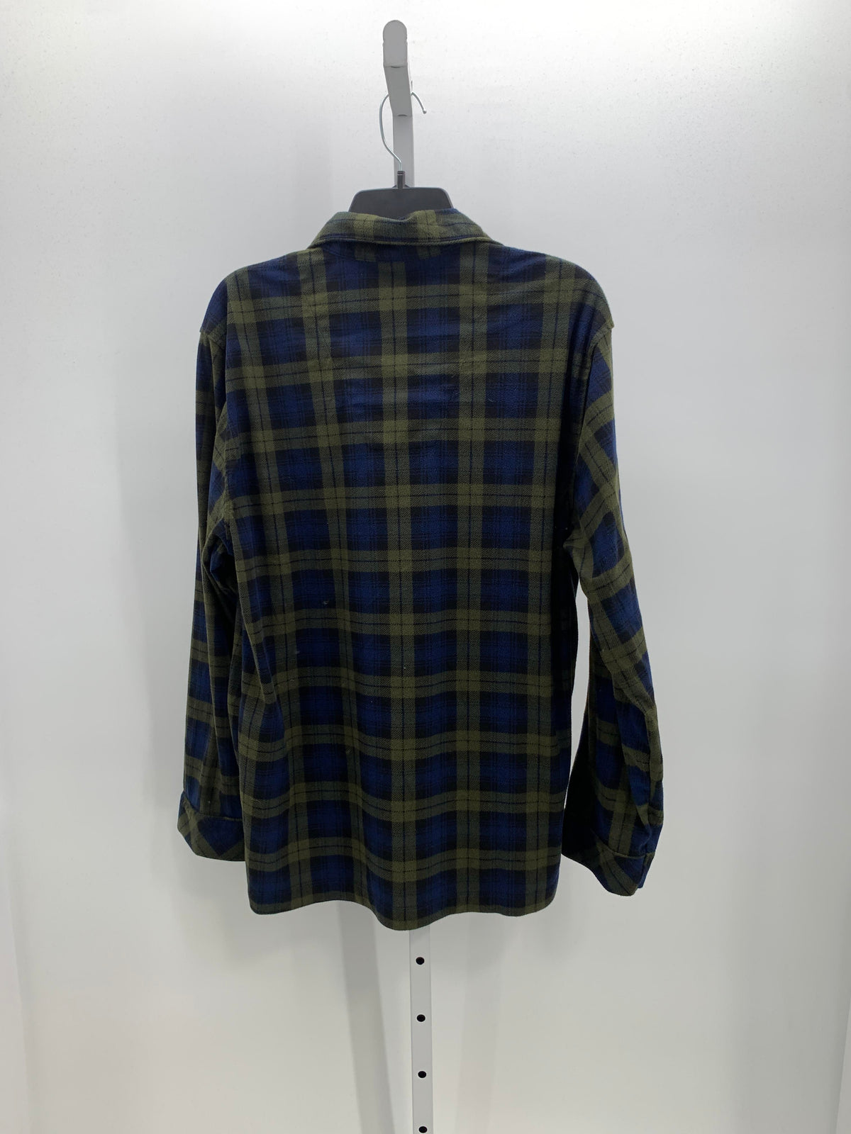 BLUE PLAID BTN DOWN