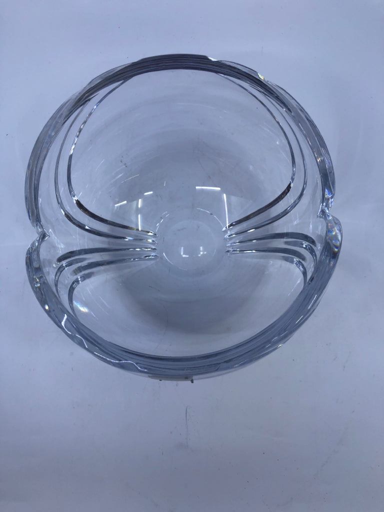 CUT GLASS ROSE BOWL.