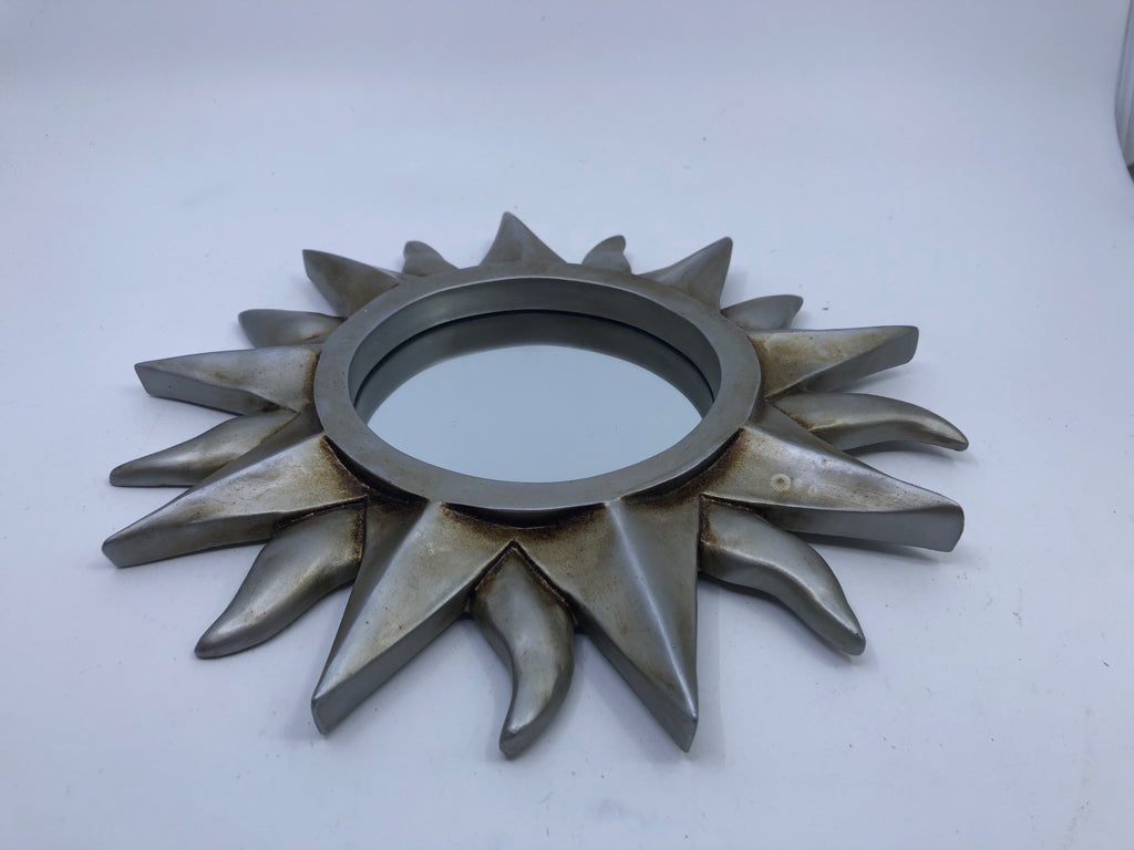SILVER METAL SUN MIRROR.