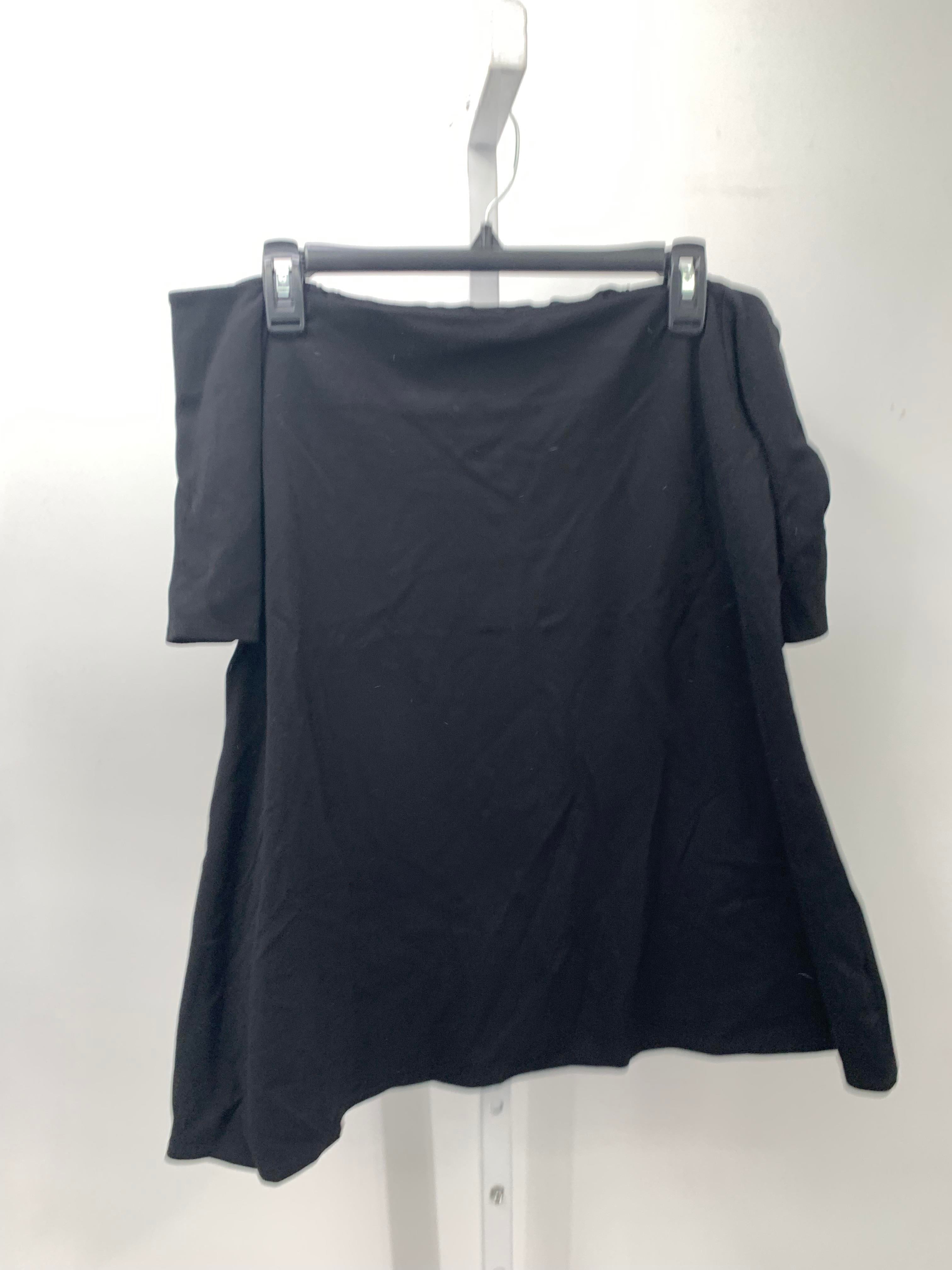 Black Size Large Maternity Short Sleeve Shirt