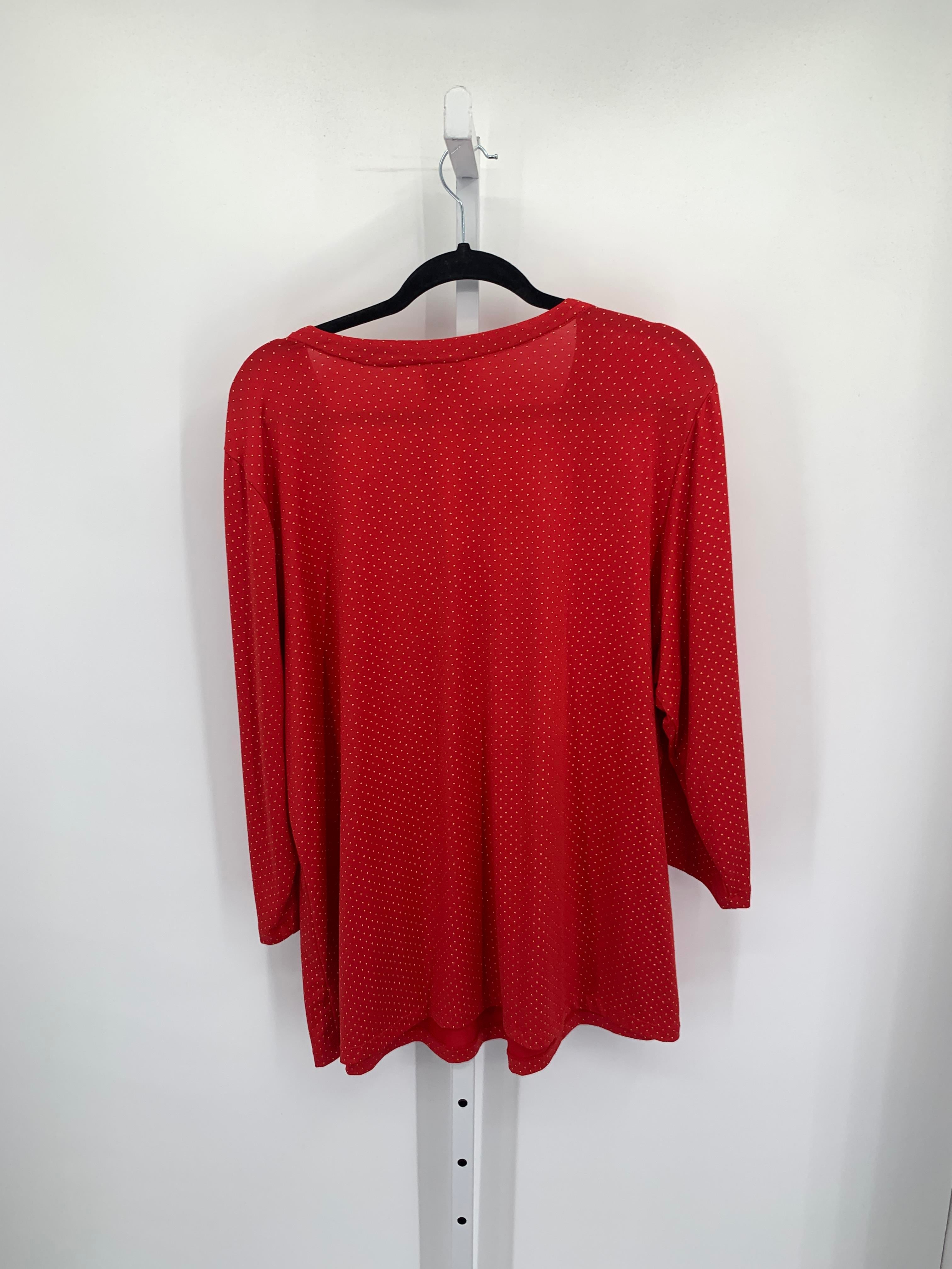 Size 1X Womens 3/4 Sleeve Shirt