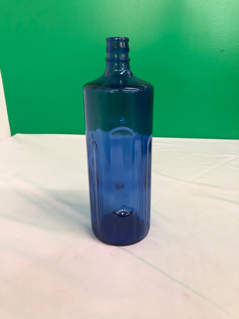LARGE COBALT BLUE BOTTLE.