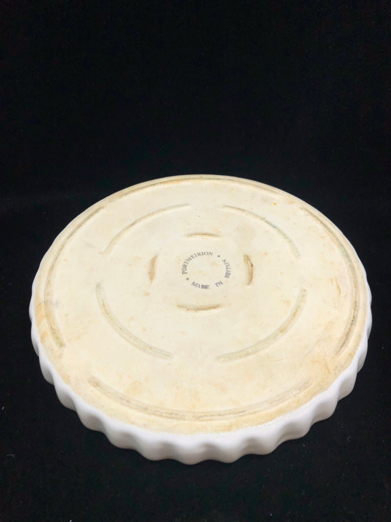 BLUE PASSION FLOWER PIE, QUICHE, TART DISH.
