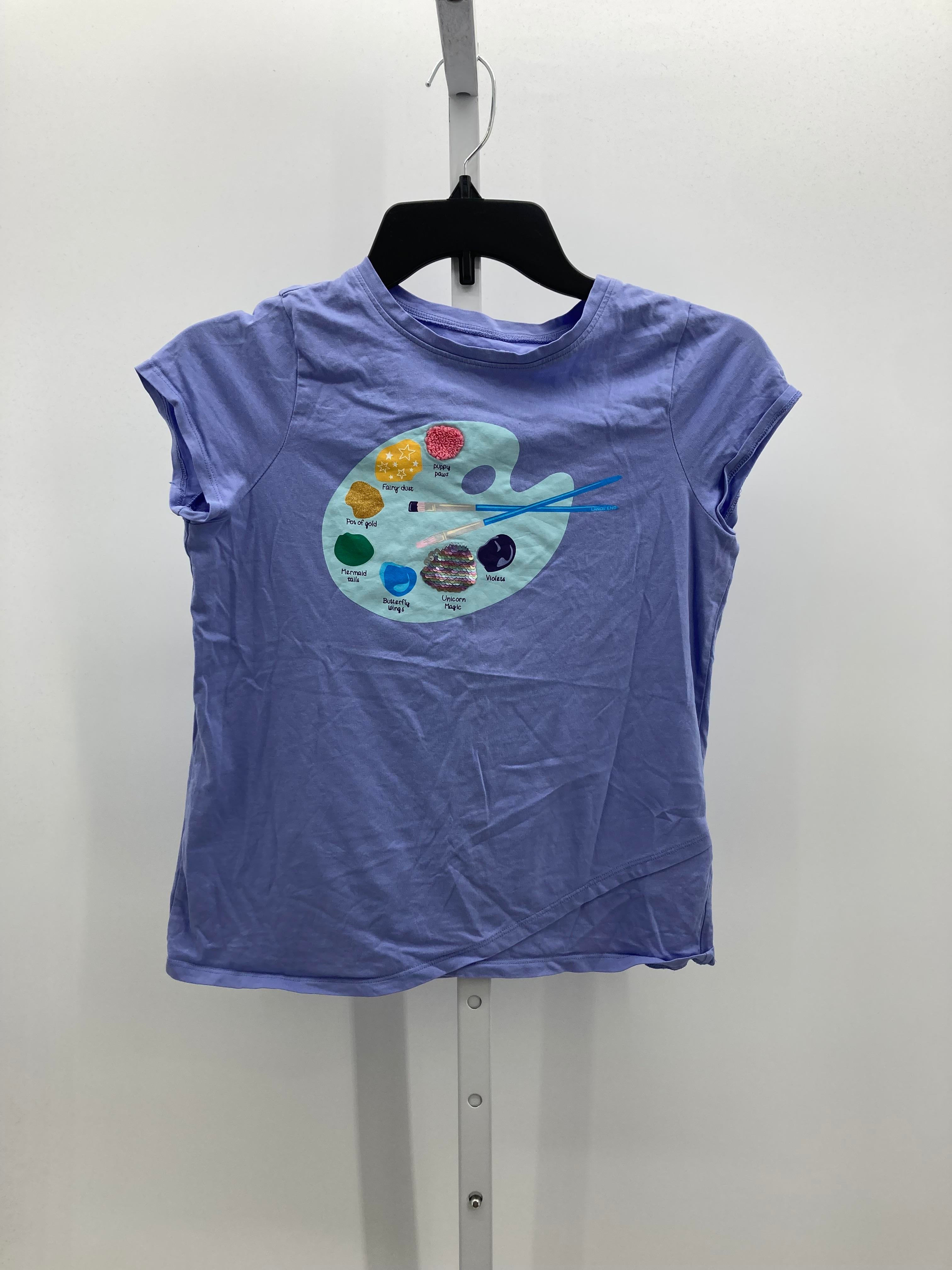 Lands End Size 10-12 Girls Short Sleeve Shirt
