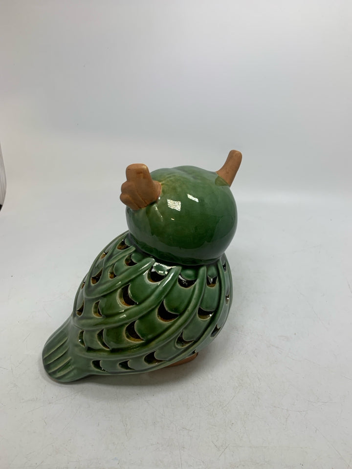 TERRA COTTA PIERCED OWL.