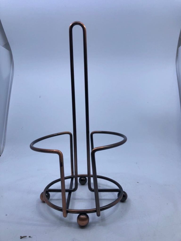 BRONZE PAPER TOWEL HOLDER.