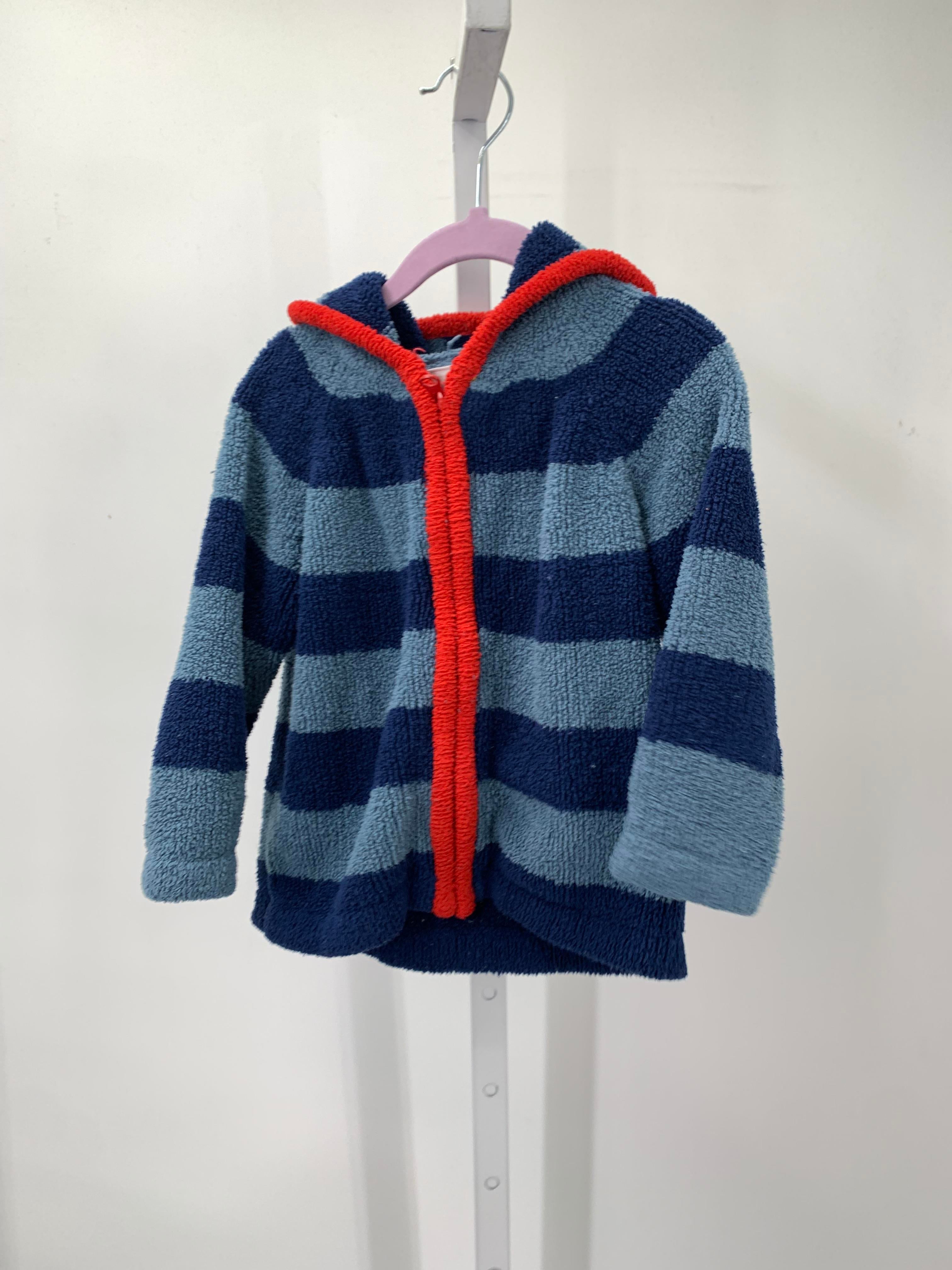 RED TRIM HOODED ZIP UP.