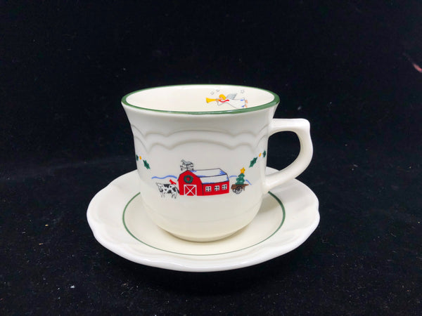 8PC PFALTZGRAFF BARN CUPS AND SAUCER SET.