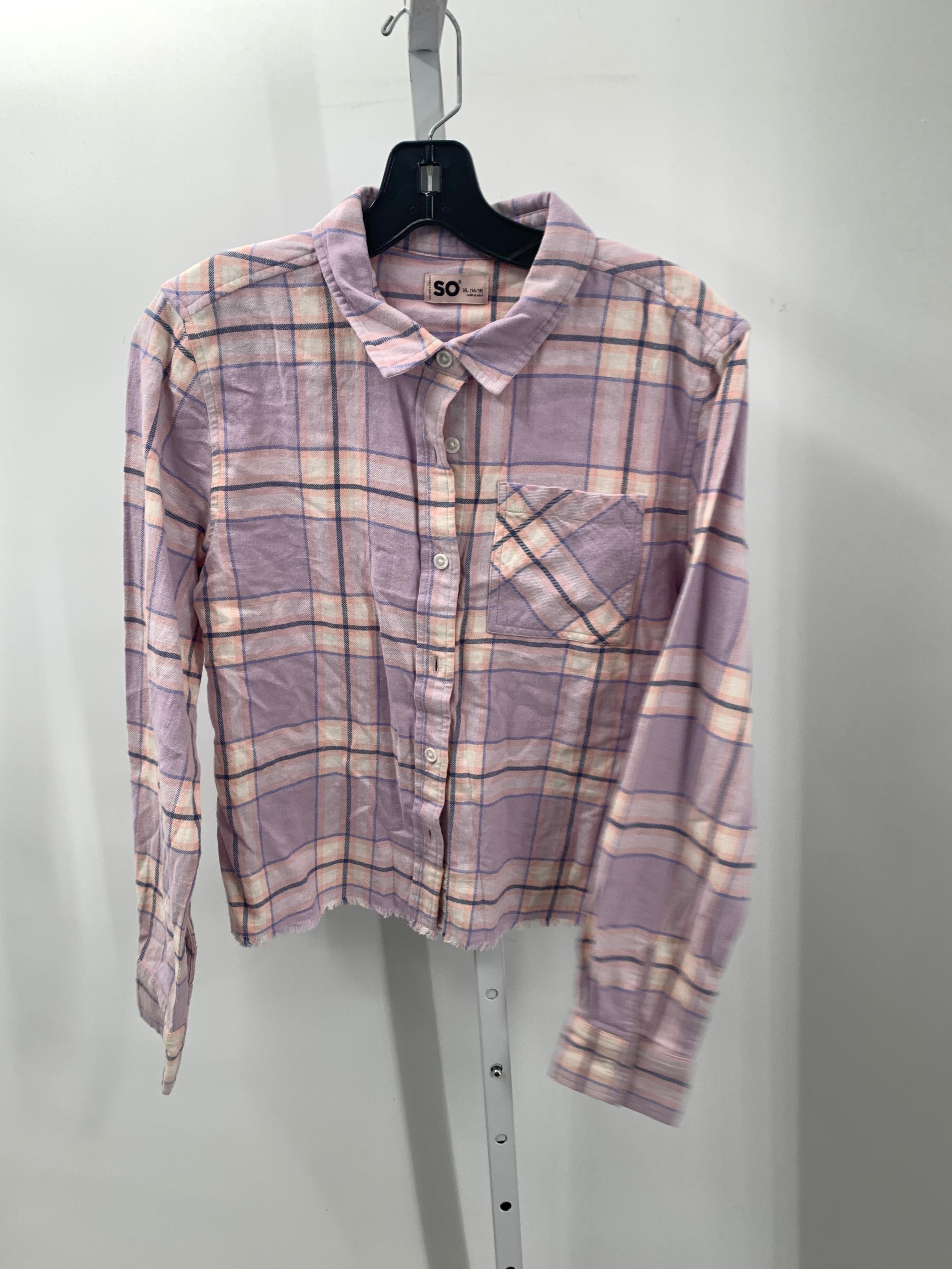 SO Size 14-16 Girls Long Sleeve Shirt