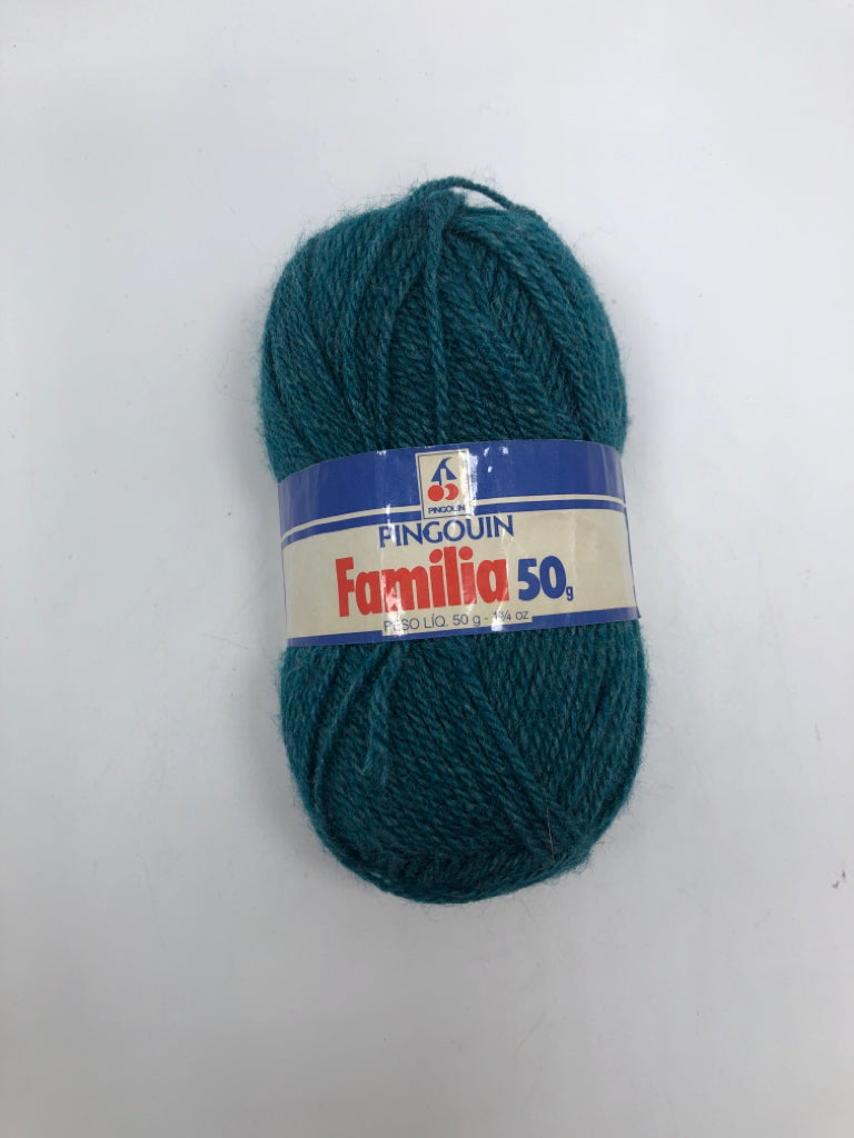 PINGOUIN TEAL YARN.