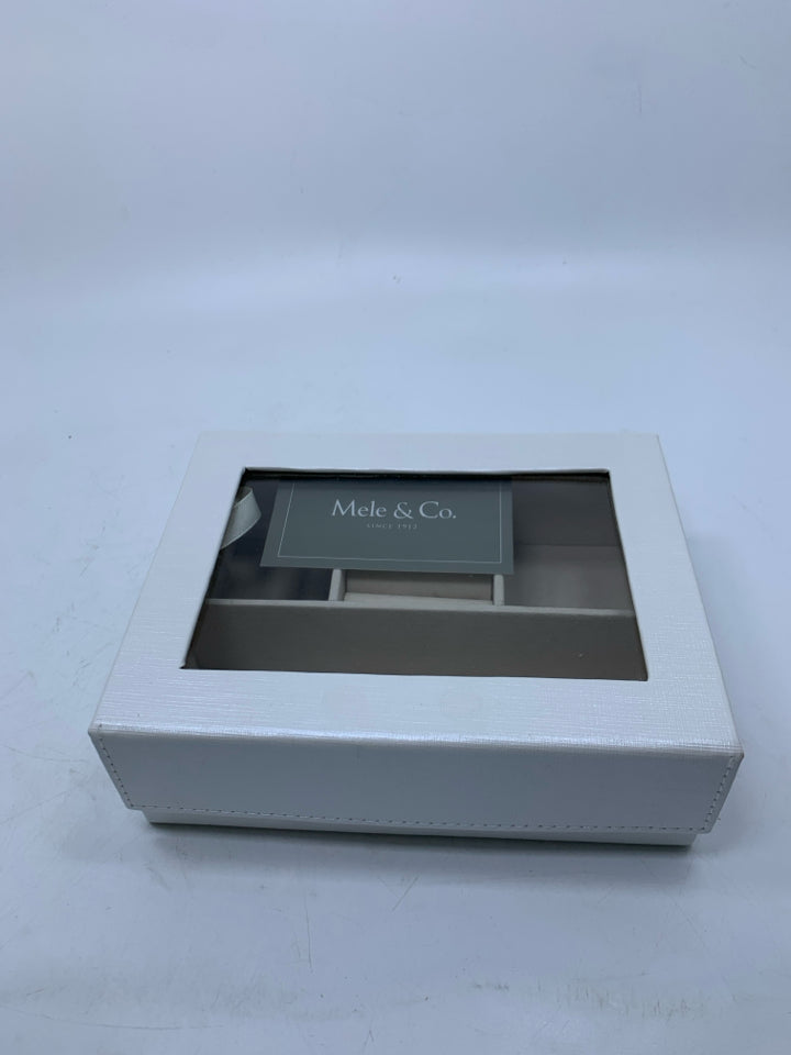 WHITE FAUX LEATHER SEE IN JEWELRY BOX MELE & CO.