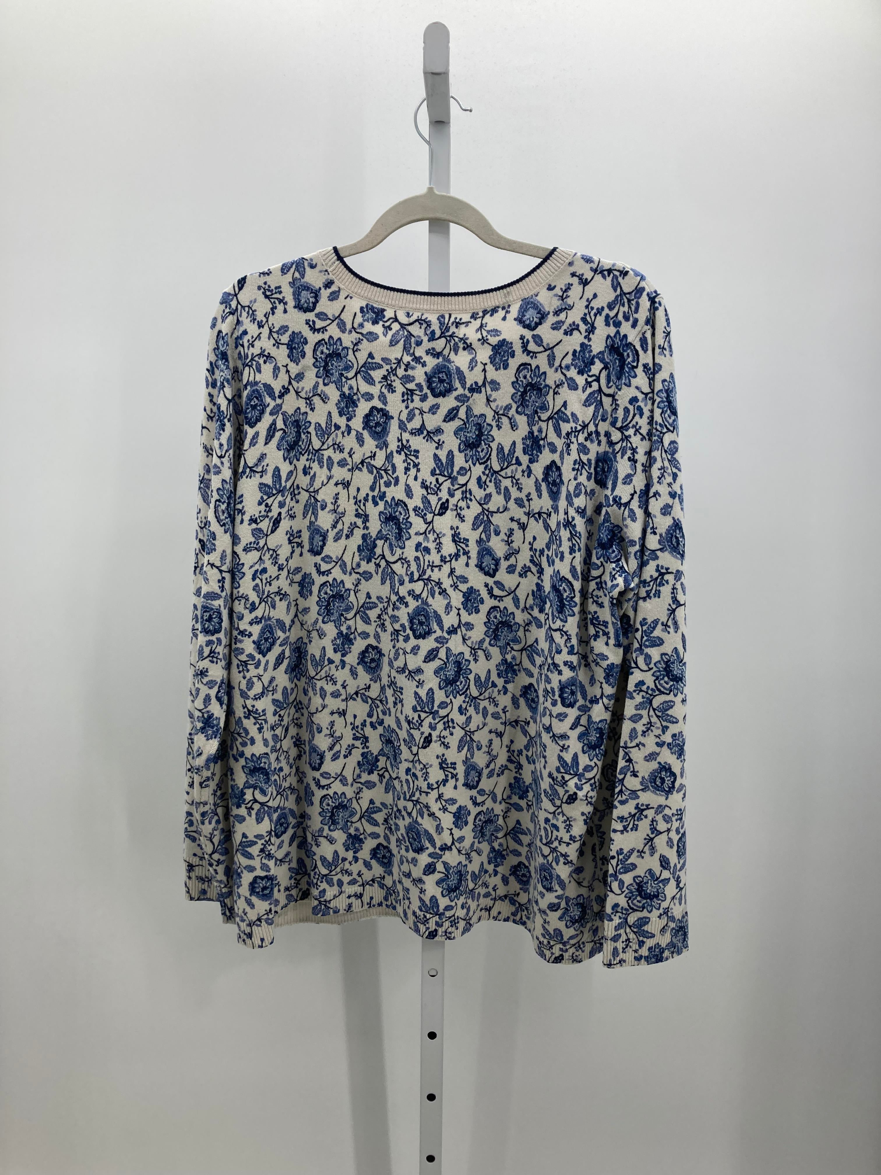 Croft & Barrow Size 1X Womens Long Slv Sweater