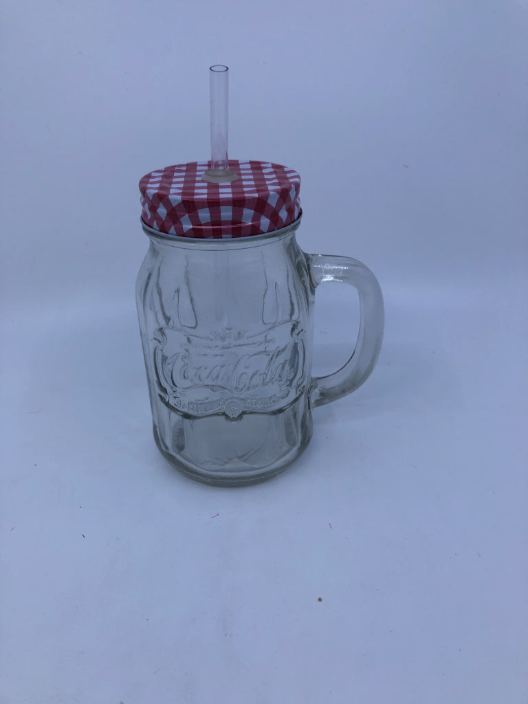 COKE REUSABLE GLASS CUP.