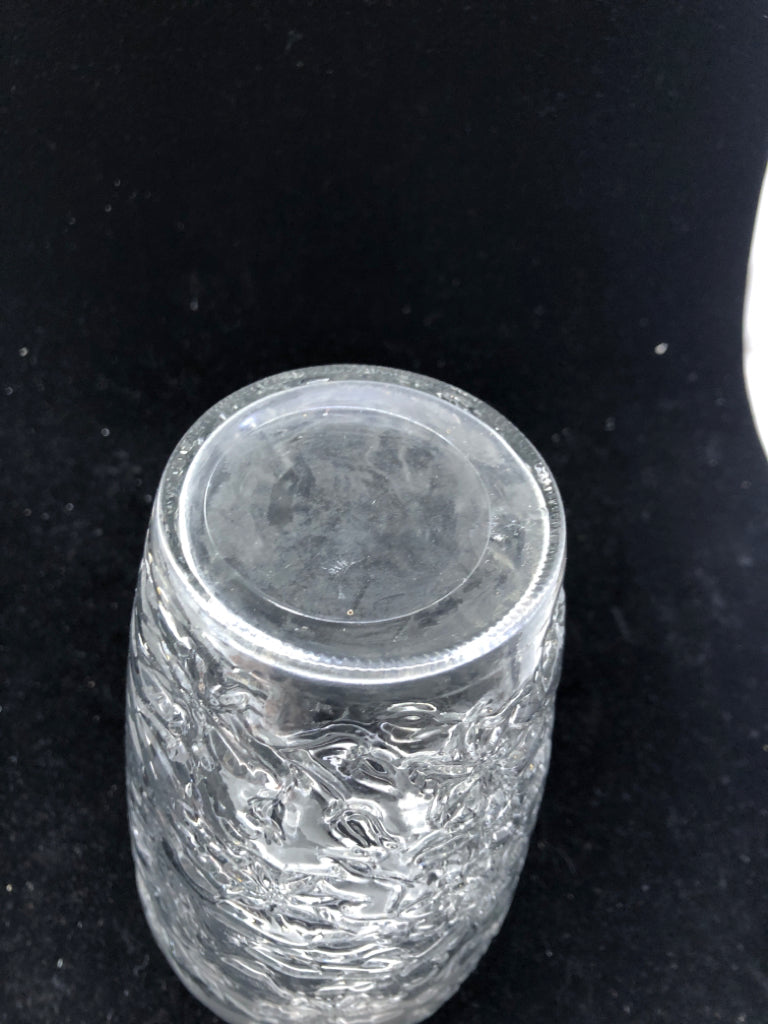 GLASS FANTASIA CRYSTAL FLORAL VASE.