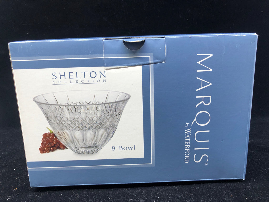 NIB MARQUIS BY WATERFORD CUT CRYSTAL SHELTON BOWL.