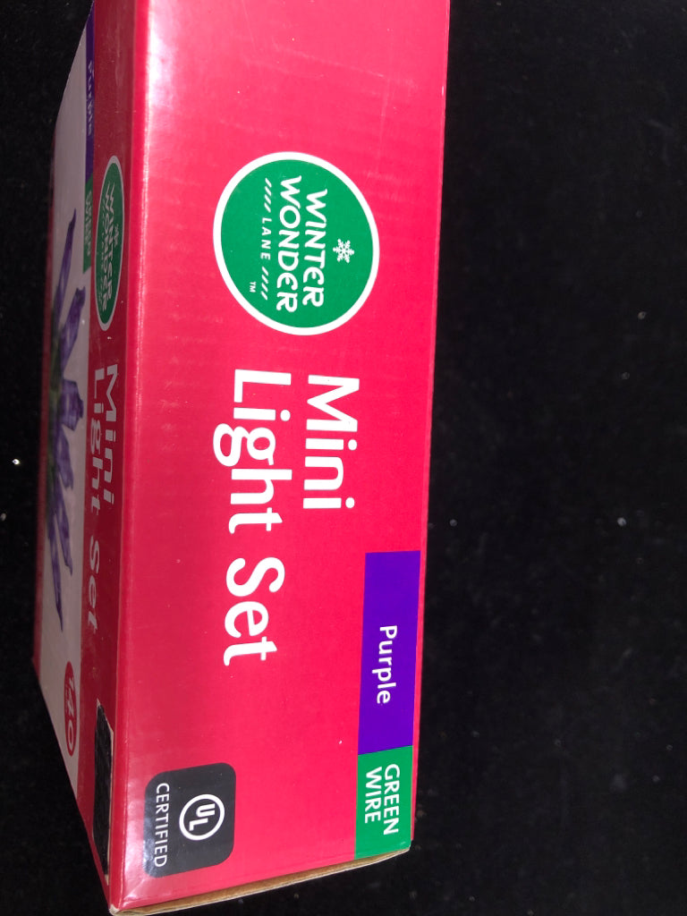 NIB PURPLE MINI LIGHT SET.
