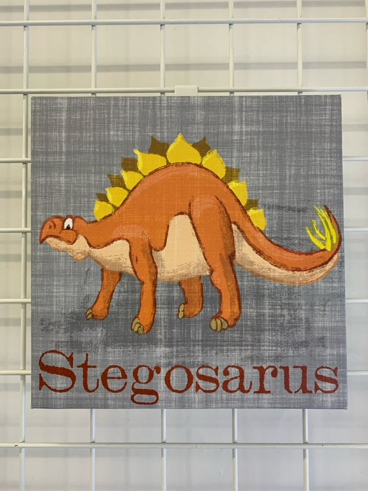 STEGOSAURUS CANVAS WALL ART.