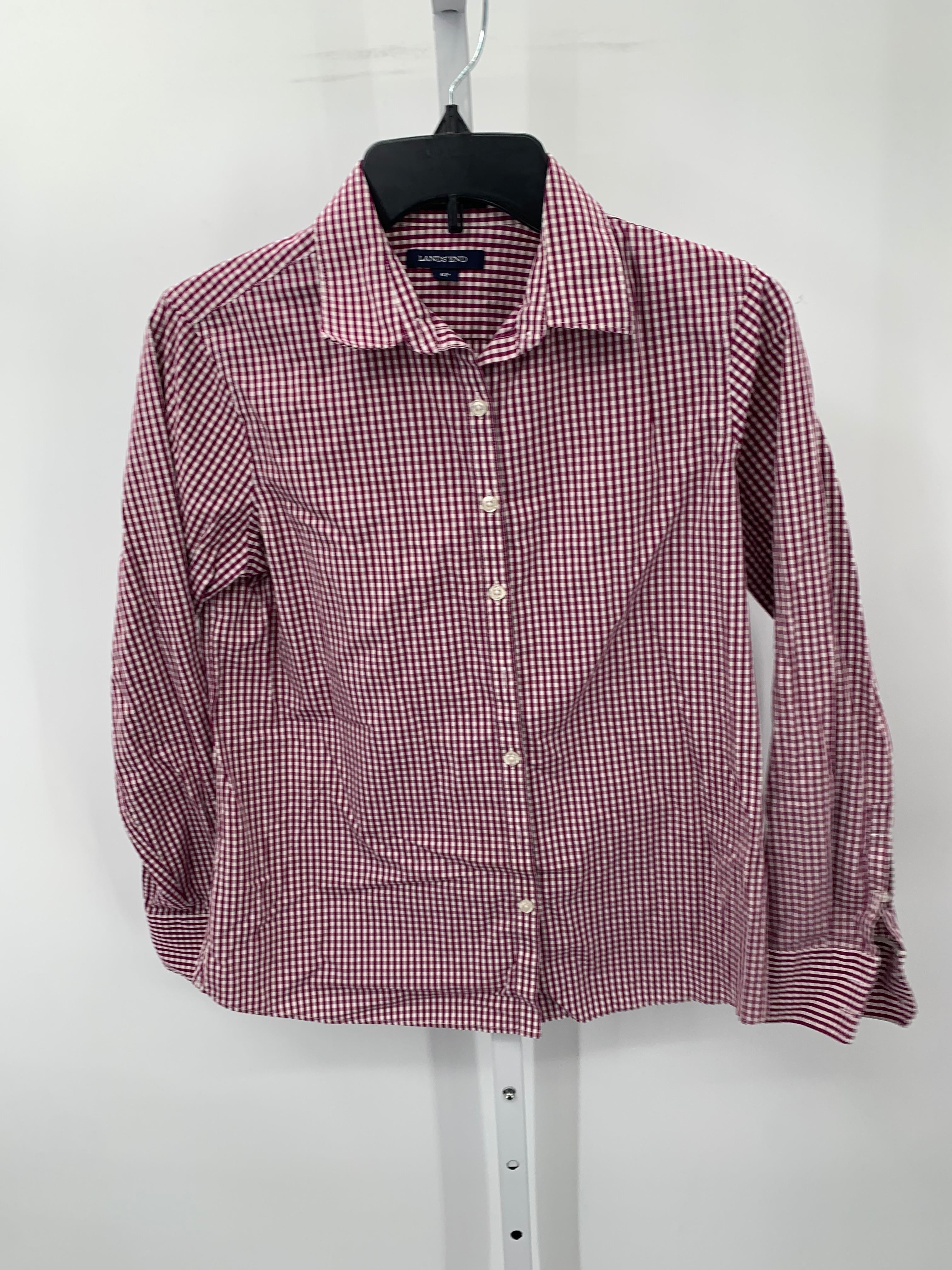 Lands End Size 6 Petite Petite Long Sleeve Shirt