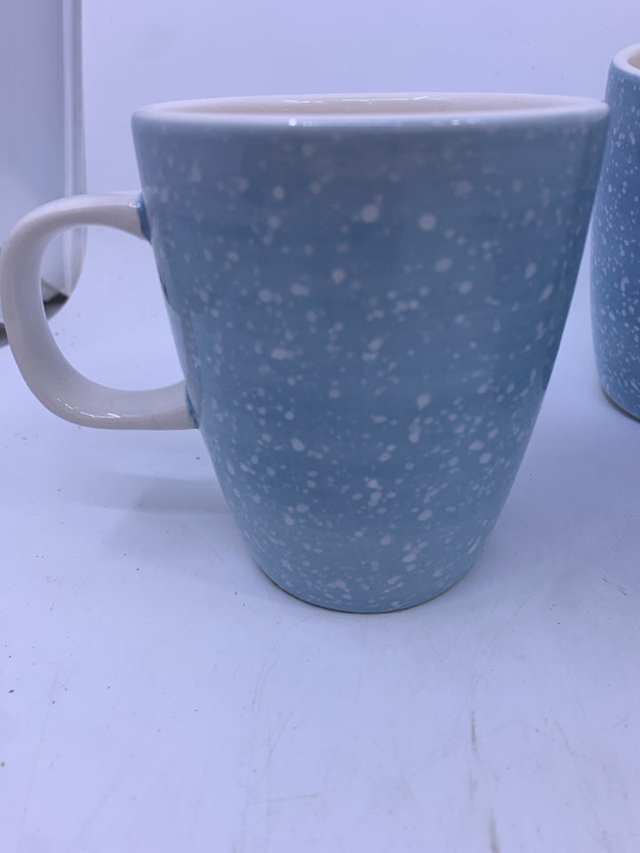 32 PC BLUE SNOWMAN DINNER SET- SVC 8.