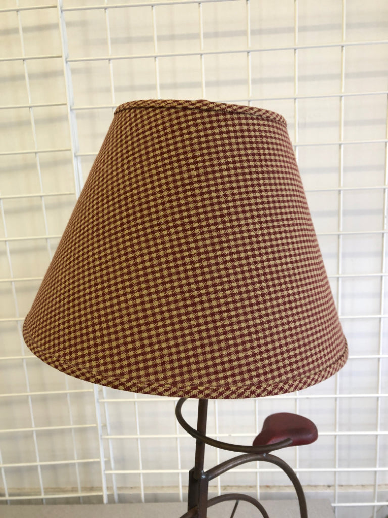BICYCLE W RED SHADE LAMP.
