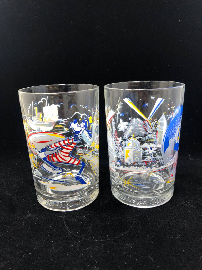 2 DISNEY WORLD REMEMBER THE MAGIC GLASSES.