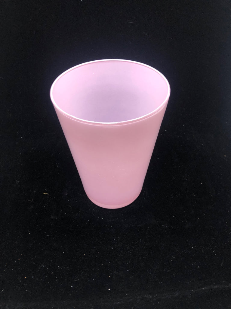 PINK GLASS VASE.