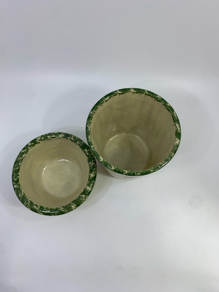 2PC CHERRIES PAINTED CERAMIC DIP CHILLER.