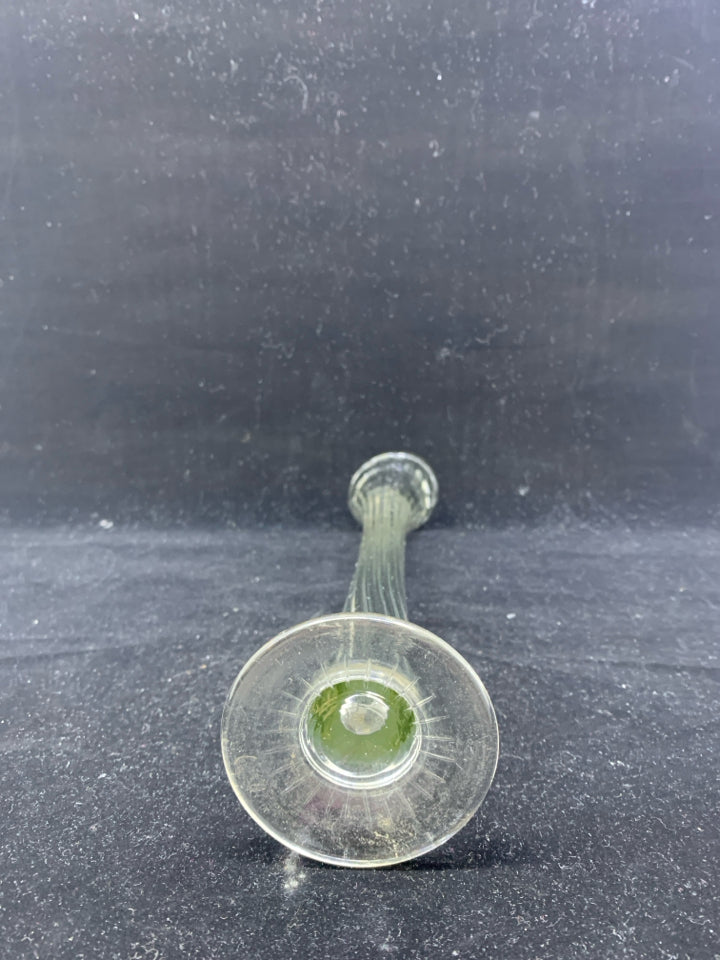 SKINNY CLEAR GLASS BUD VASE.