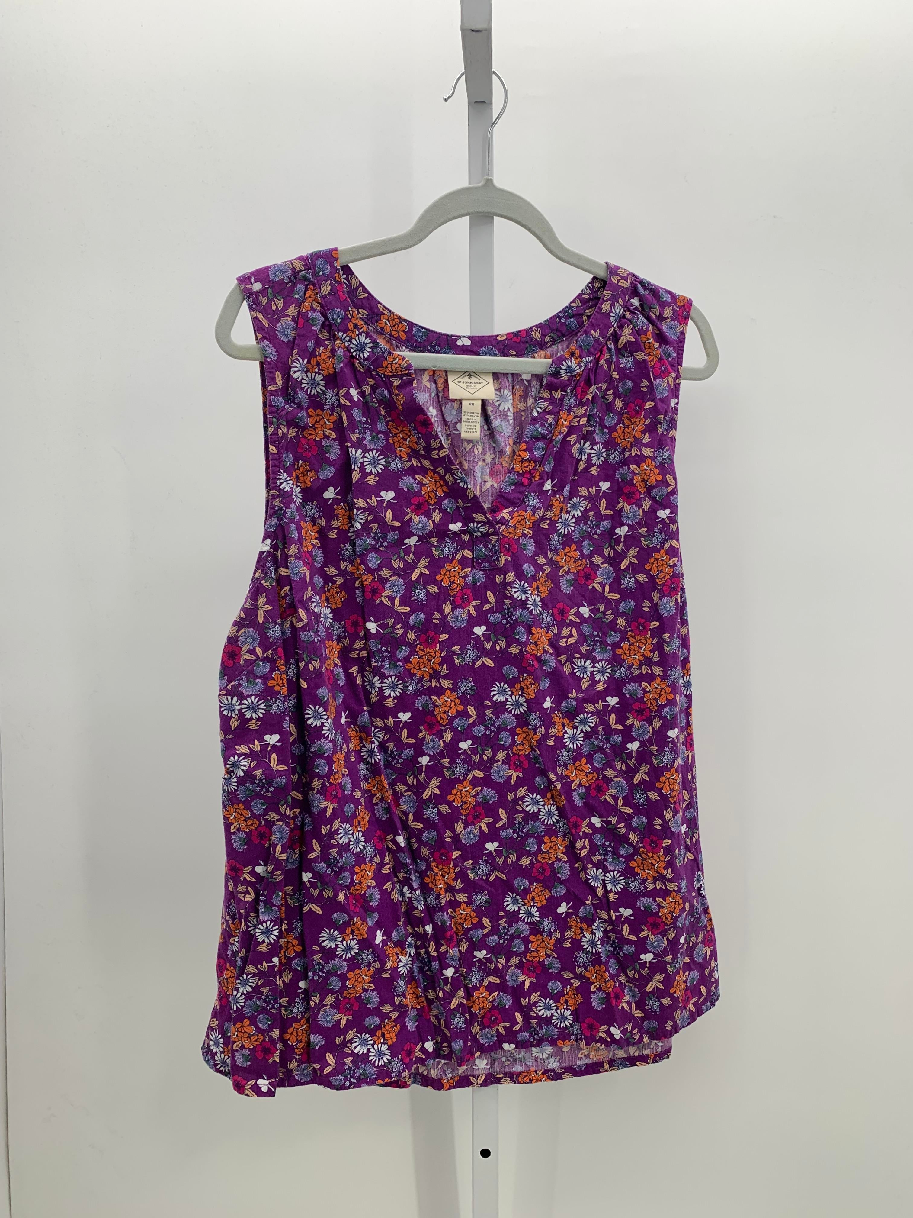St. Johns Bay Size 2X Womens Sleeveless Shirt