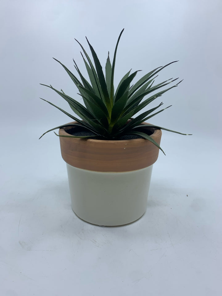 FAUX POTTED SUCCULENT.