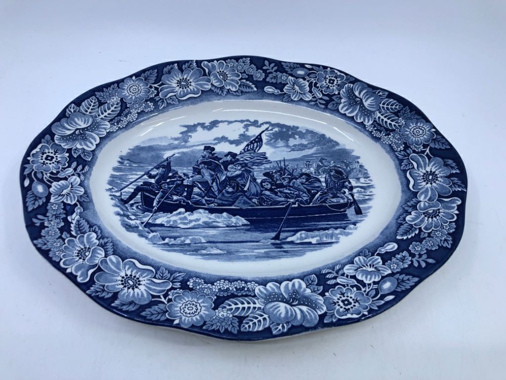 LIBERTY BLUE SERVING PLATE.