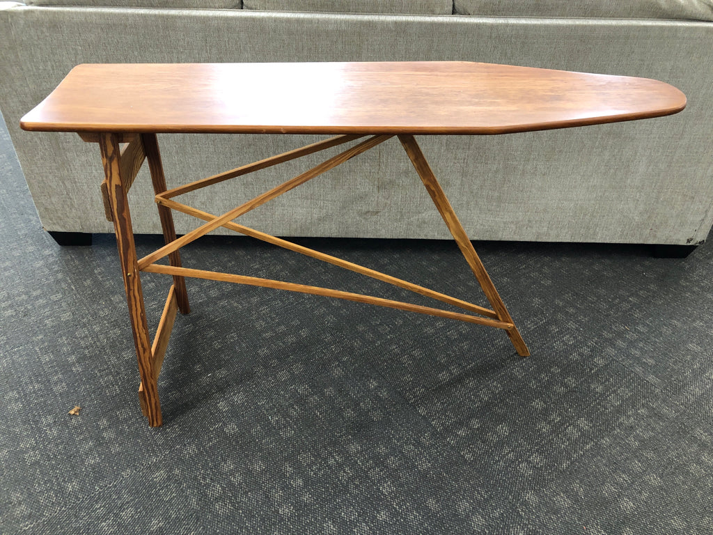 AMISH MADE WOODEN IRON BOARD.