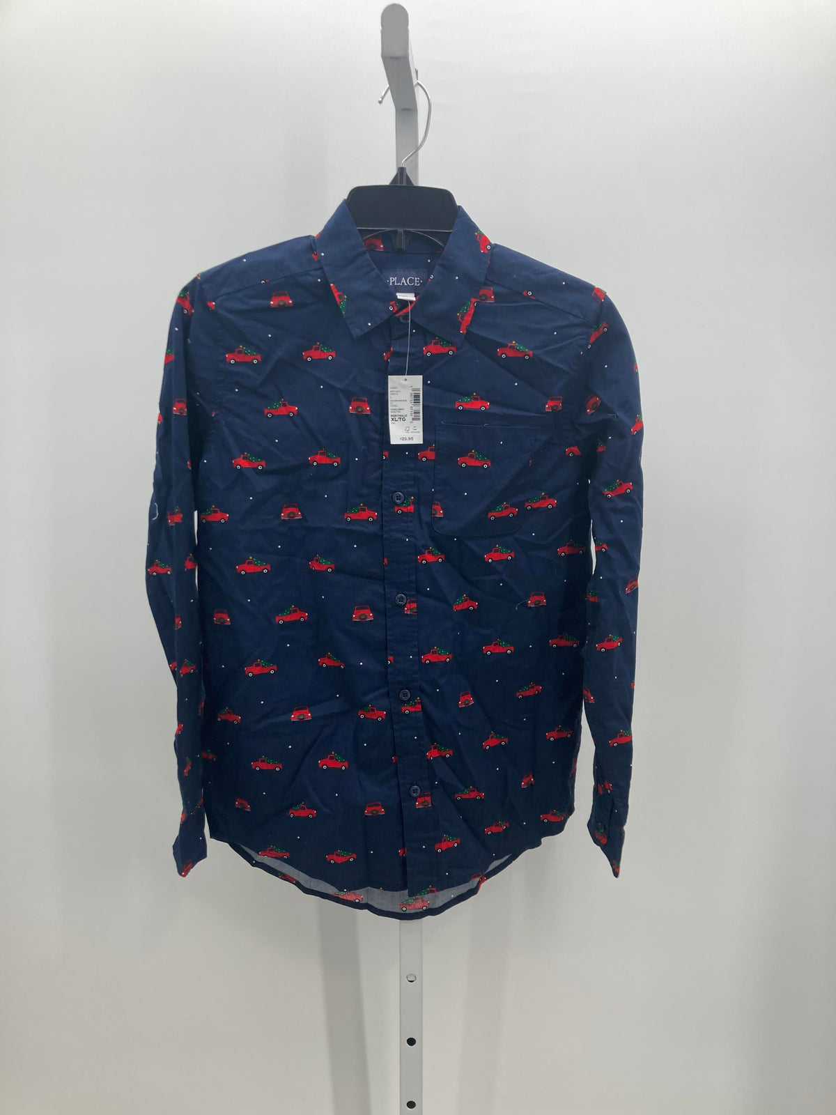 NEW LONG SLV SHIRT TREES AND RED TRUCKS