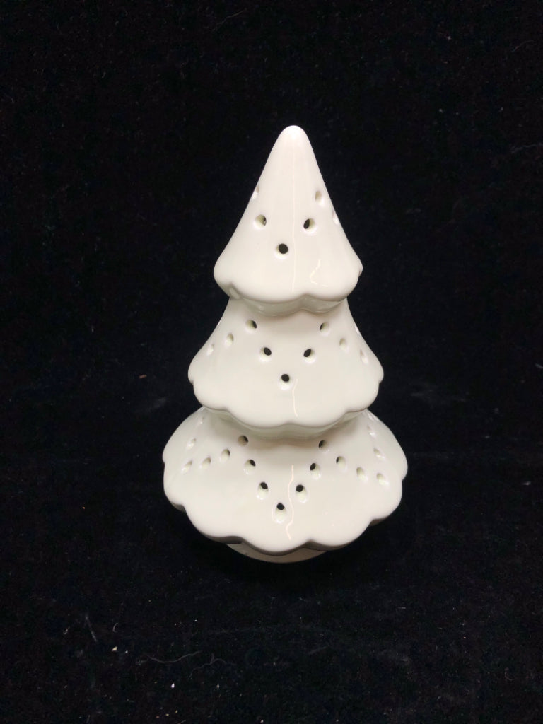 WHITE CERAMIC LED TALL TREE.