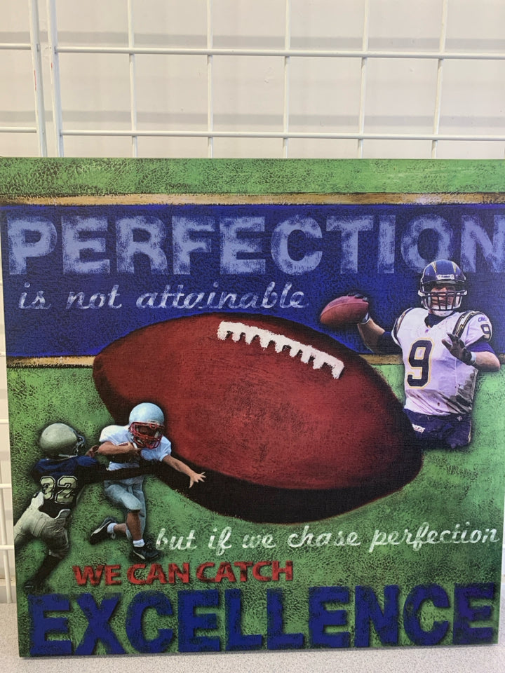 "EXCELLENCE" FOOTBALL CANVAS.