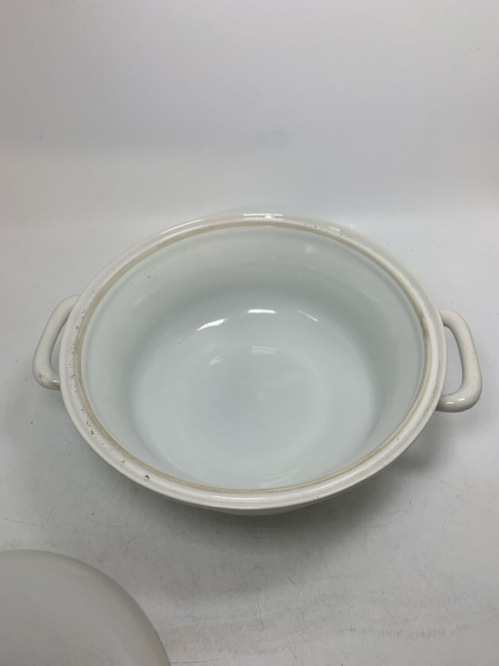 HEAVY WHITE GIOVANNI RANA ZUPPIERA SOUP TUREEN.