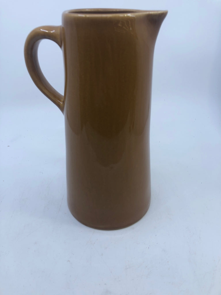 SKINNY BROWN PITCHER- POTTERY BARN.